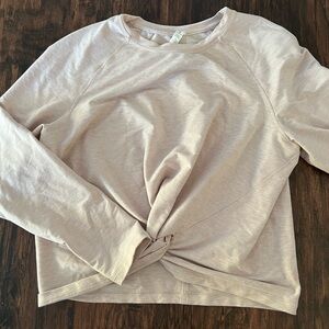 Lululemon front twist long sleeve crew pink 10